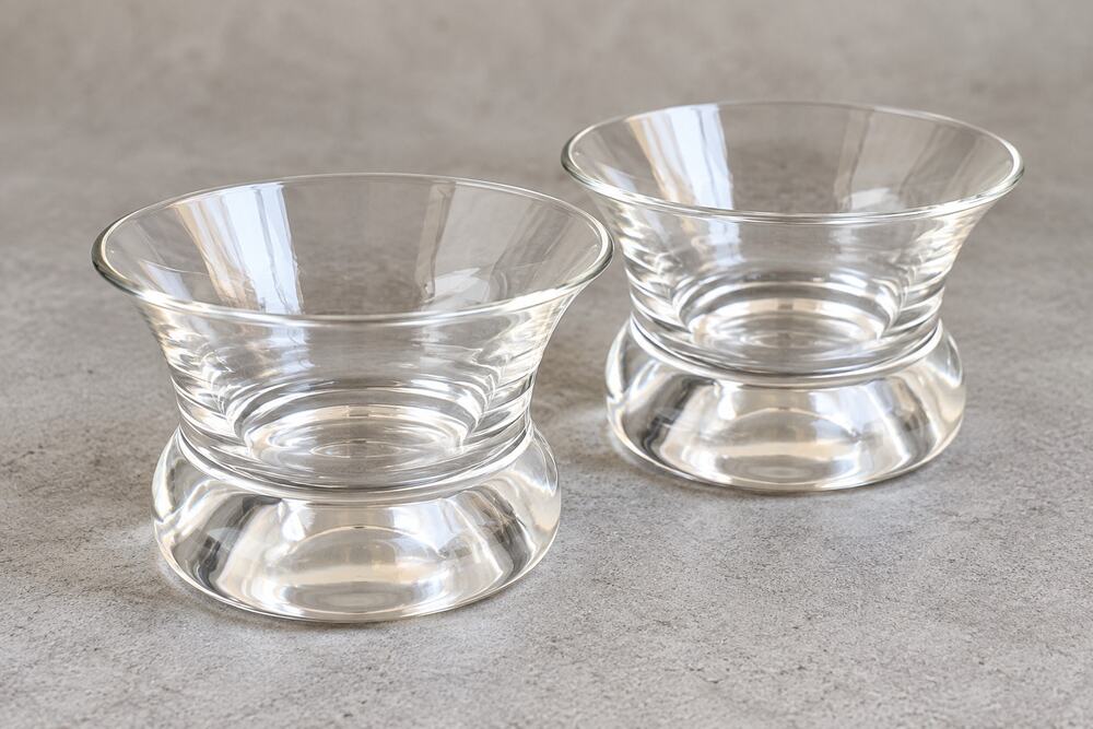 Set of 2 Clear Glass Mezcal Tequila Copitas Sipping Tasting Glasses Barware